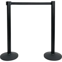 Showgear 2 m Adjustable Crowd Barrier PRO Set, schwarz