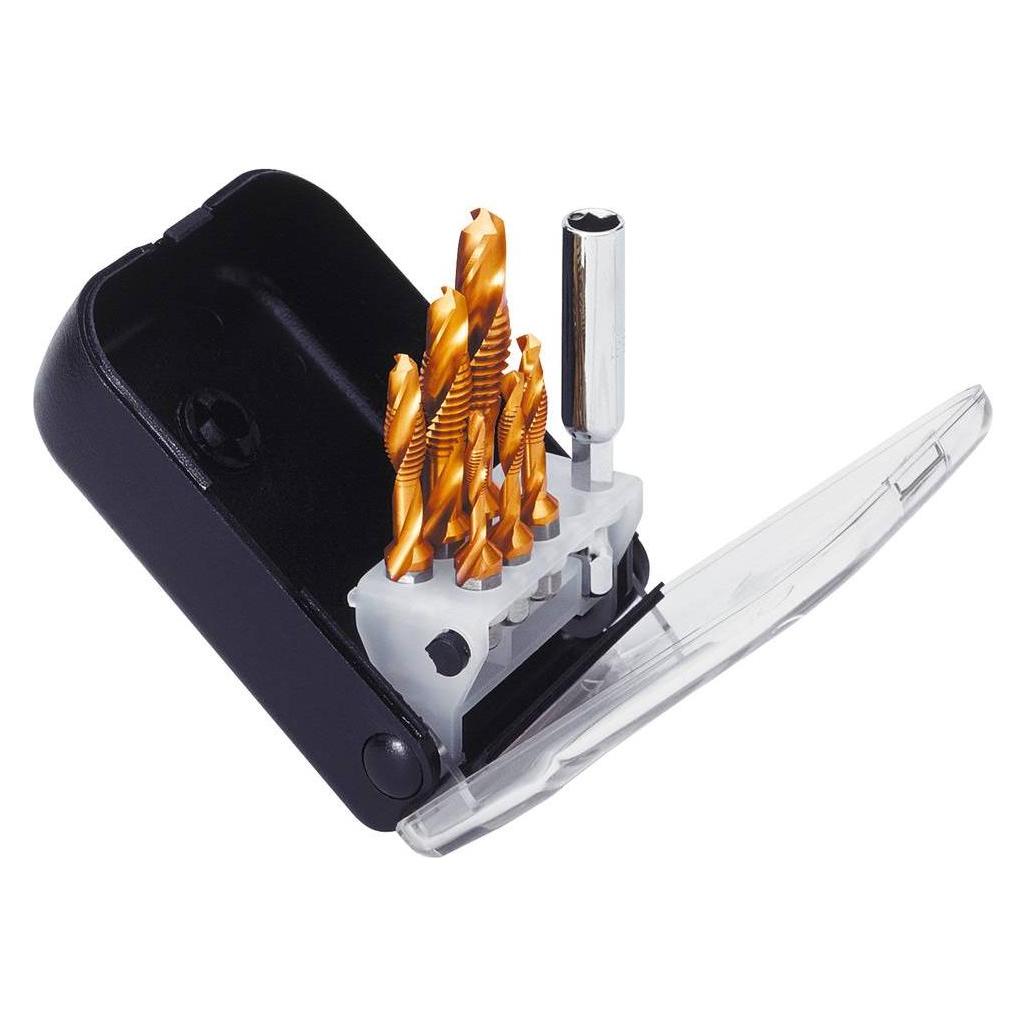 Exact Kombigewindebohrer-Set 8teilig metrisch Rechtsschneidend 50902 HSS 1 Set (50902) (50902)