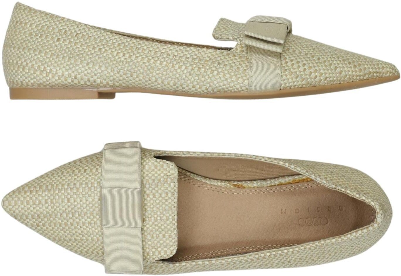 asos Damen Ballerina, Beige, Gr. EU 35,5 (UK 3), Kunstleder - Second Hand