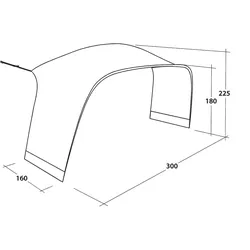 Outwell Wakefield Tent Connector für Verbindung des Wakefield Shelter mit Zelt M