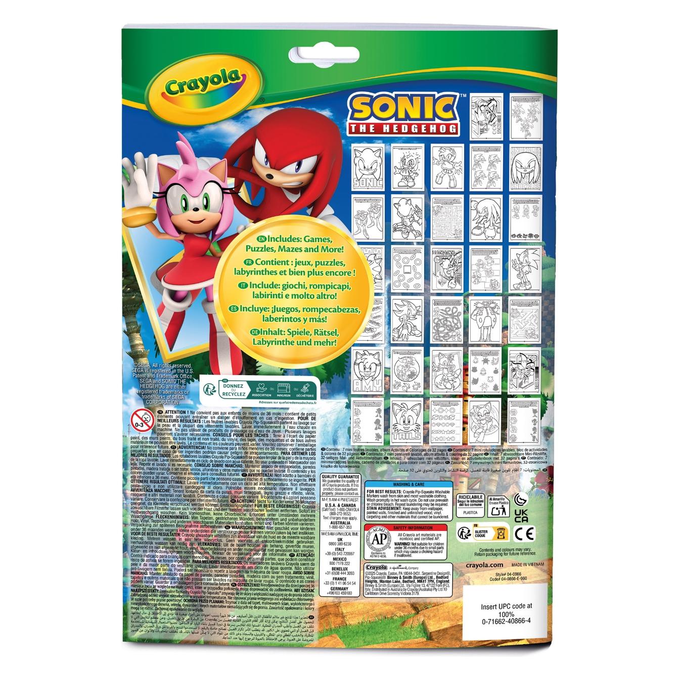 Crayola CR Coloring & Activity Album Sonic (071662408664)