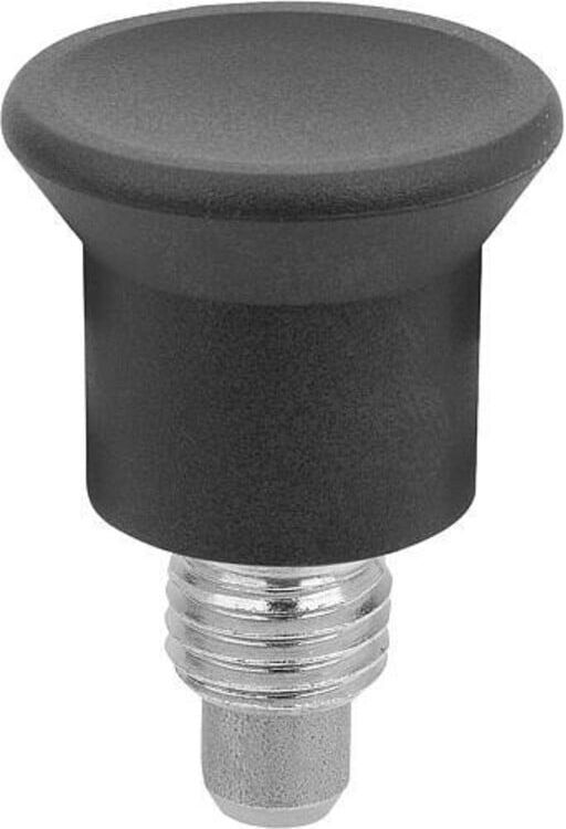 KIPP Arretierbolzen Mini M12x1,5 Ø8 S8 Form A Rastnut Kontermutter (K2000.1208121)