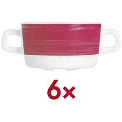 Arcoroc Suppenobertasse Brush Suppenobertasse 32 cl - 6 Stück 6 Stück rot