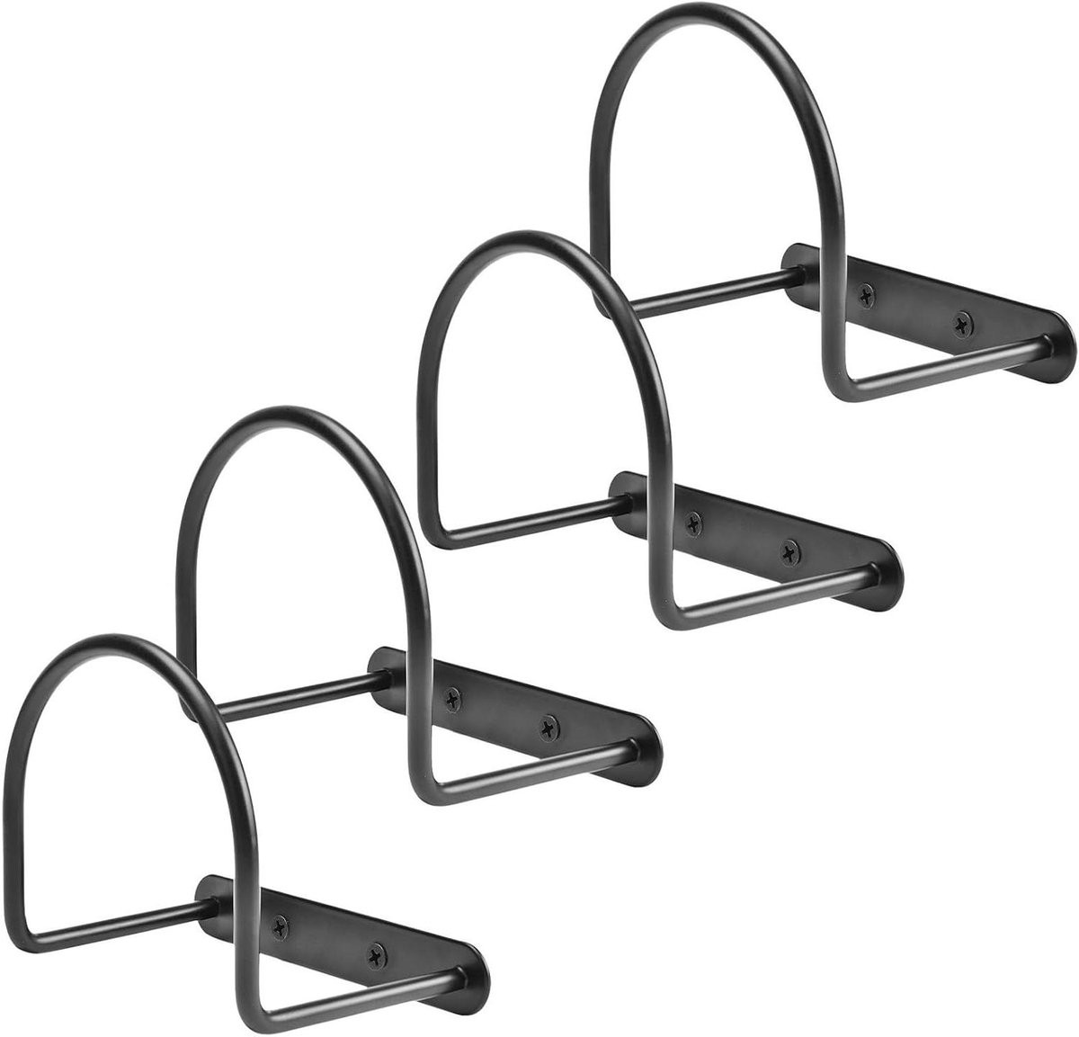 Set van 4 zwarte hoedenhangers voor ruimtebesparende opslag en organisatie