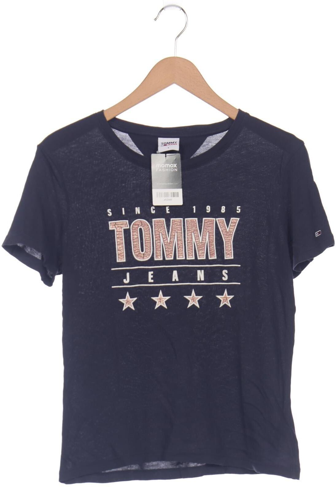 Tommy Jeans Damen T-Shirt, Marineblau, Gr. S, Baumwolle - Second Hand