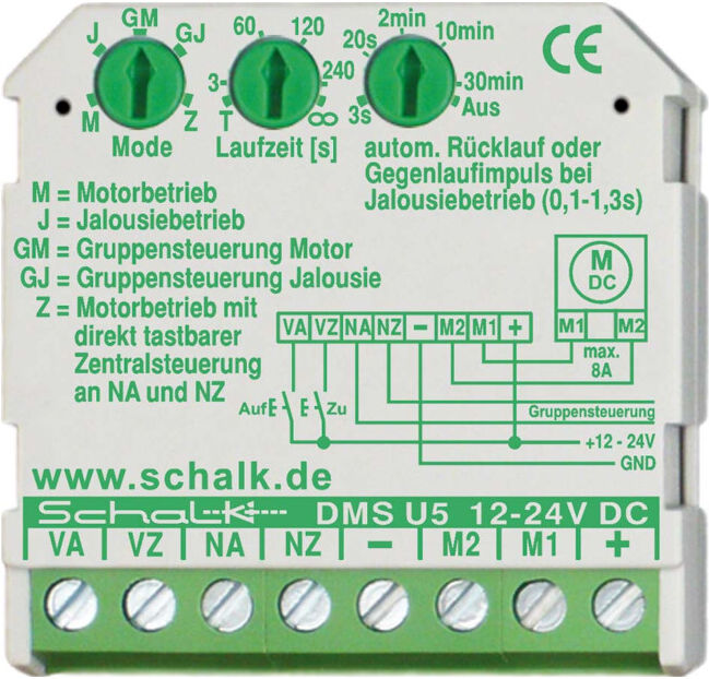 Schalk Commande OUVRIR/FERMER 12-24V DC DMS U5 (DMSU5K)