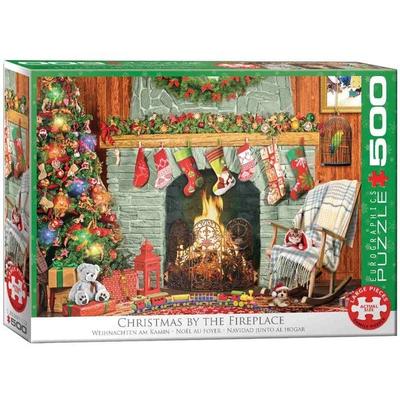 Weihnachten beim offenen Kamin
