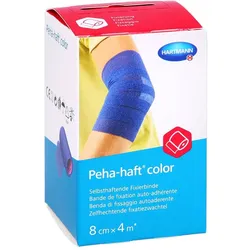 Peha-haft Color Fixierbinde latexfrei 8cmx4m blau