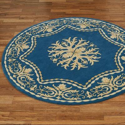 Touch of Class "Windsor Round Rug, 7'9"" Round, Sapphire"