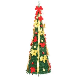 vidaXL Pop-Up-Weihnachtsbaum Künstlich 200 LEDs Grün 210 cm