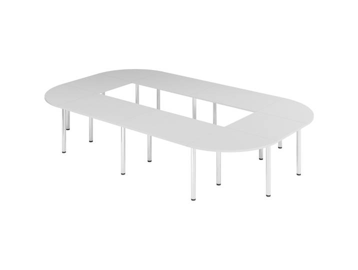 Besprechungstisch Office Grau 400 x 240 cm - Farbe: Grau/Chrome - Besprechungstisch