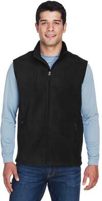 CORE365 88191 Men's Journey Fleece Vest in Black size Large