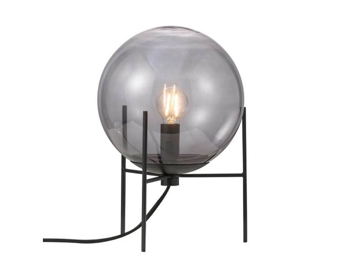 Glazen tafellamp Alton zwart met smoke glas Nordlux - 47645047