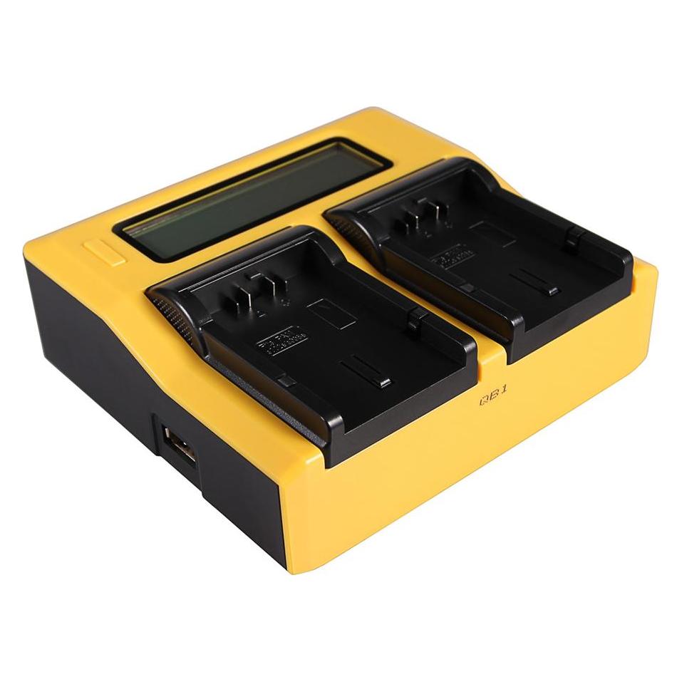 Patona Dual LCD USB Ladegerät f. Panasonic CGAS002 CGA-S002 CGAS002A CGA-S002A (Kamera Akku Ladegerät) (64834730)