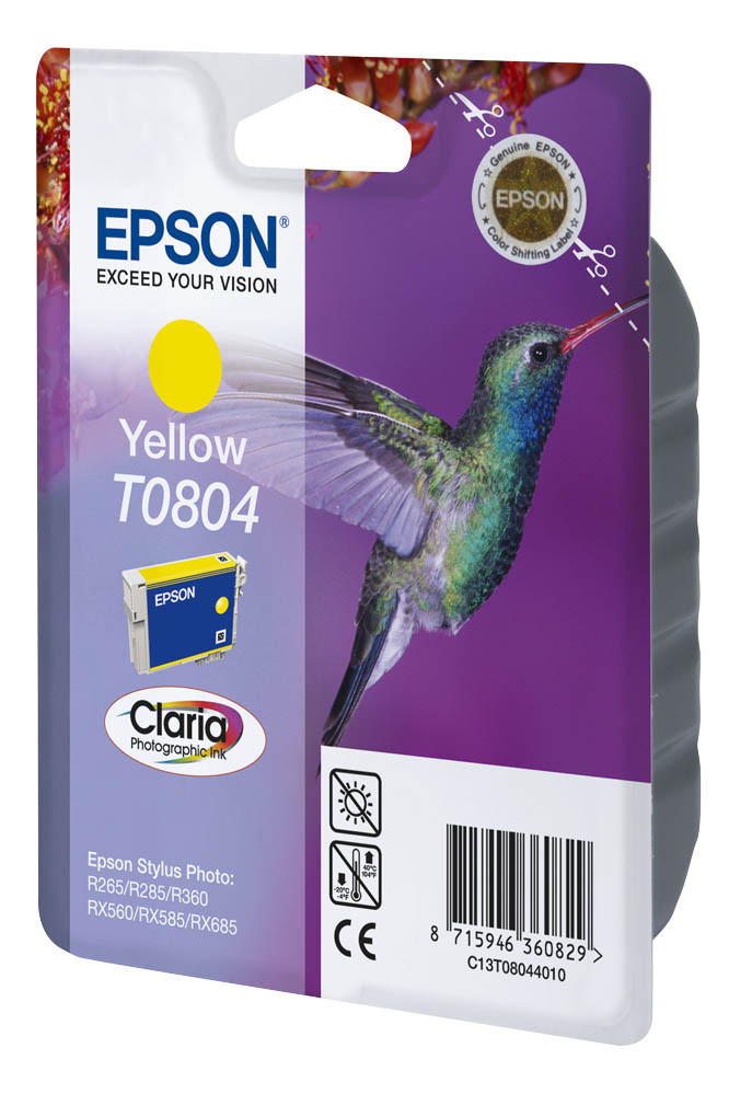 Epson T0804 Gele Inktcartridge Hummingbird C13T08044011