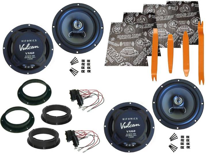 DSX Hifonics Boxen für VW Tiguan 5N AD1 Tür vorne hinten Matte Bügel Auto-Lautsprecher (180 W)