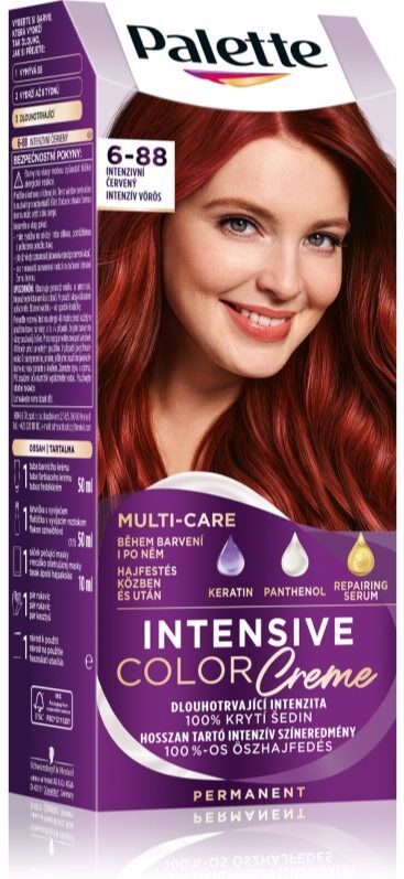 Schwarzkopf Palette Intensive Color Creme coloration cheveux permanente teinte 6-88 (RI5) Intensive Red 1 pcs