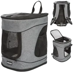 Casaria Cadoca Haustierrucksack Grau 41x30x31cm