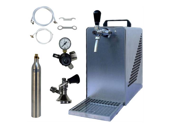 BieTal Bierzapfanlage BieTal® Bierzapfanlage Bierkühler Zapfanlage 30 Liter/h SET 5/8 Zoll, Bier Zapfanlage mit Durchlaufkühler