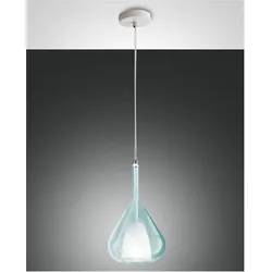 Fabas Luce, Pendelleuchte, Pendelleuchte Lila E27 Ø200mm Azurblau (E27)
