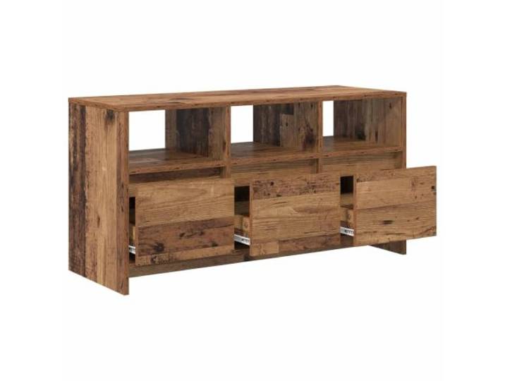 KTHLBRH TV-Schrank 102 x 37,5 x 52,5 cm Eiche Holztechnik, wasserfest, Schubladen, Ablagefläche, moderner Stil, einfache Wartung