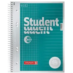 Brunnen Collegeblock »Premium Student Duo« A5 kariert/liniert weiß