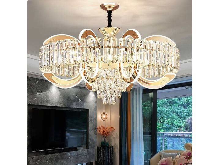 Phares de luxe légers lustre en cristal nouveau haut de gamme Villa Restaurant Style français lustre Hall luminaires principaux