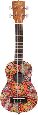 Kala Makala KA-DS-CM-SC-S Soprano Decke mit einem Design der australischen Aboriginal Künstlerin Chantelle Mulladad