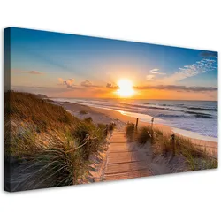 WANDBILD sonnenuntergang an der strandlandschaft