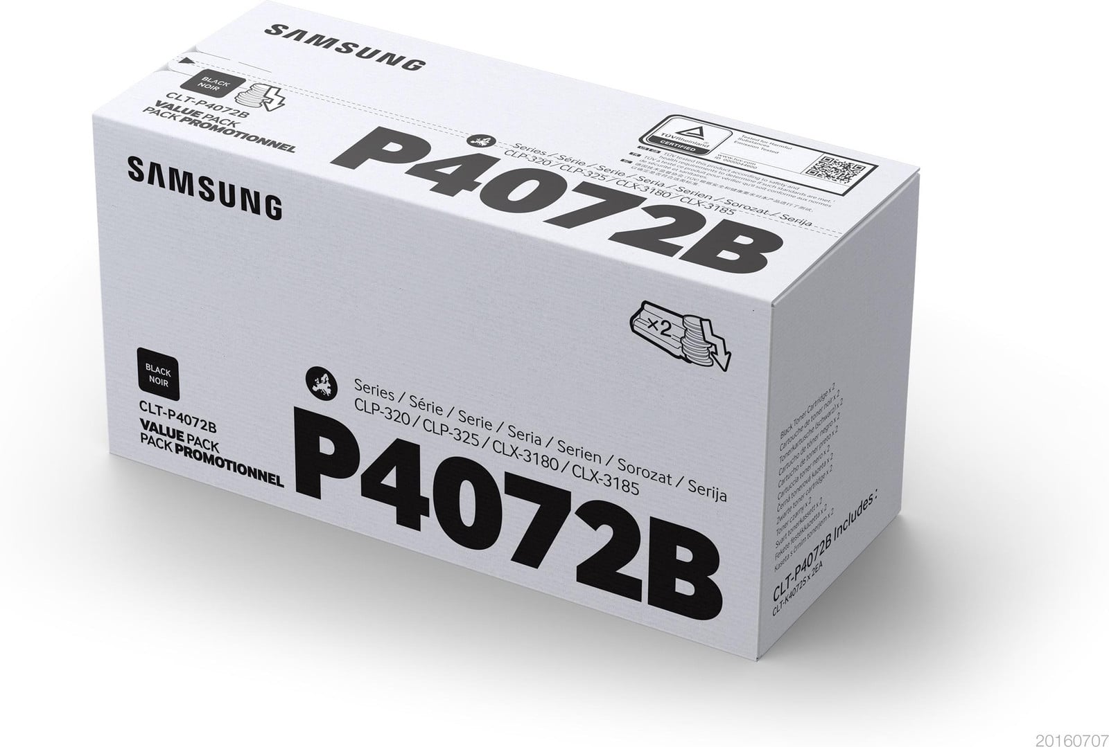 Samsung CLT-P4072B Twee zwarte tonercartridges SU381A