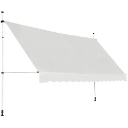 Helloshop26 - Einziehbare Markise 200 x 300 cm verstellbar leicht und modernes Design aus beigefarbenem Aluminium 20_0010425