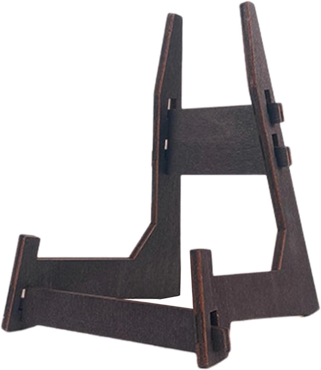 Zilveren dubbellaagse L-vormige plaathouder displaystandaard voor decoratie van 6 inch