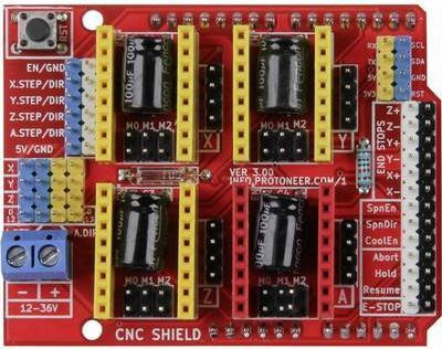 Joy-iT ARD-CNC-KIT1 Geavanceerde Arduino CNC-set, Rood, 12 - 36 V, 53 mm