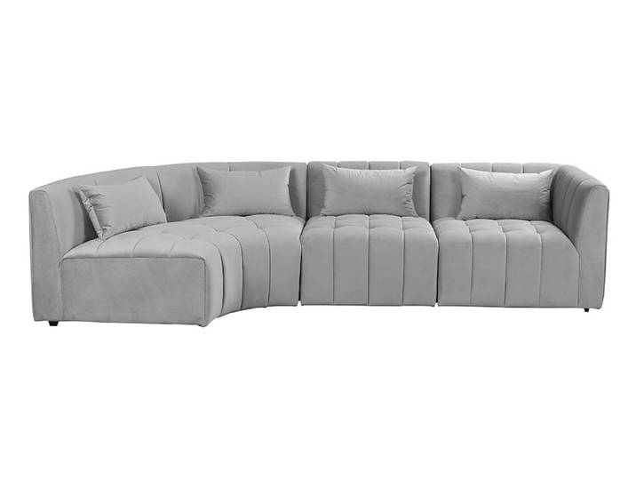 Essen Ecksofa Gebogen - Linksseitig - Taubengrau