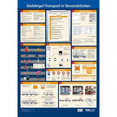 Wandtafel Gefahrgut-Transport in Versandstücken, Poster von Ecomed-Storck GmbH, Ecomed-Storck, 978-3-609-68886-2