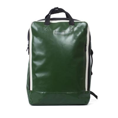 Laptoprucksack 7CLOUDS "Agal 7.3 M", Damen, Gr. B/H/T: 27cm x 40cm x 12cm, onesize, weiß (junglegrün, sanftes weiß), Polyethylen, Tarpaulin, Rucksäcke Laptoprucksack, mit recyceltem PET