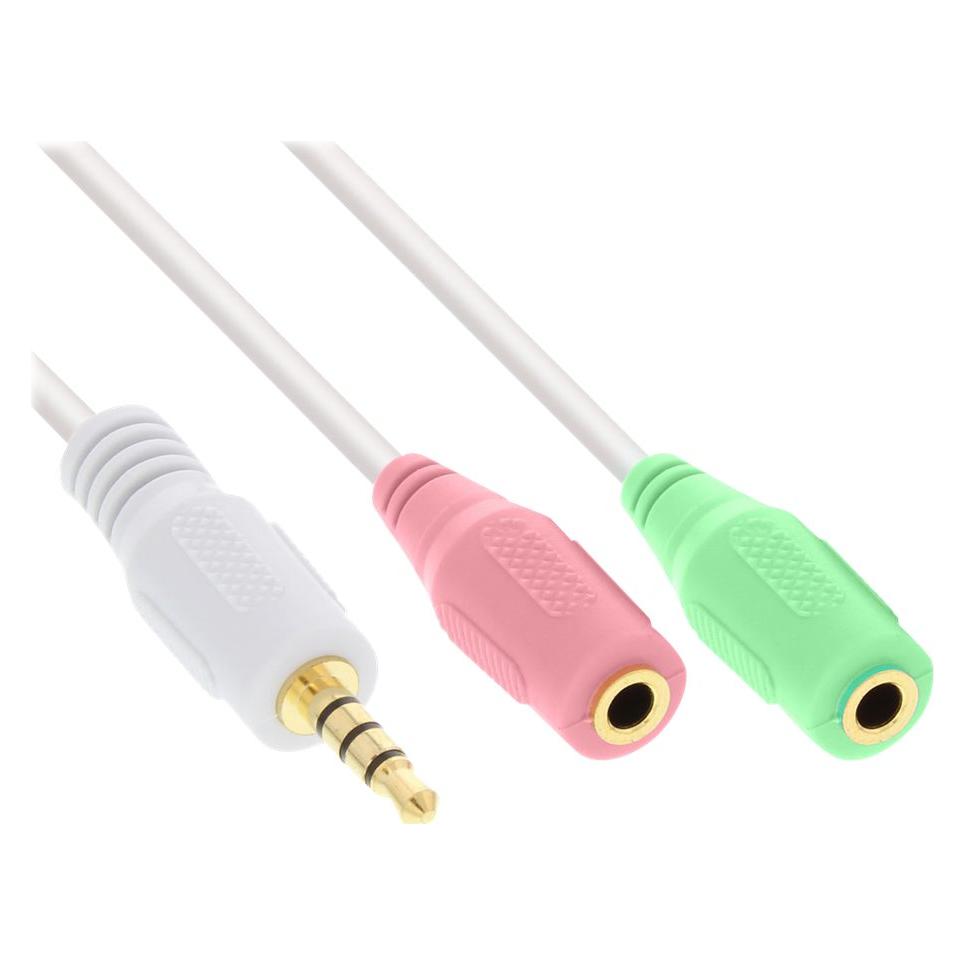 InLine Audio Headset Adapterkabel (Klinkenadapter) (99301W)