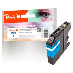 Peach Tintenpatrone cyan kompatibel zu Brother LC-123C