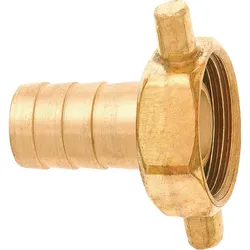 Schlauchtülle, Schweizer-Ausführung, 1'' IG, 3/4'', Knebel-Sechskantmutter, Messing