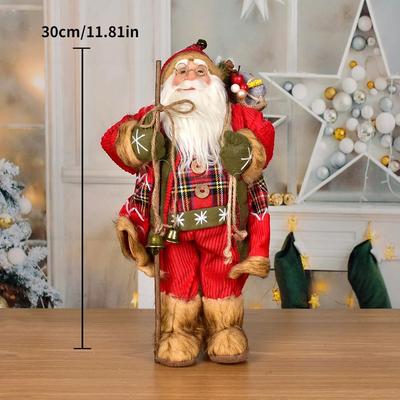 Inspire Select Standing Santa Claus Christmas Figurine Festive Holiday Window & Table Decoration a10