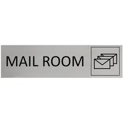 CombiCraft Aluminium Türschild Mail Room 165x45mm mit 3M-Tape zur Befestigung, einfache Kennzeichnung von Räumen und Bereichen