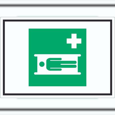 HB-Druck Krankentrage Symbol Aufkleber A1 (594x841mm)