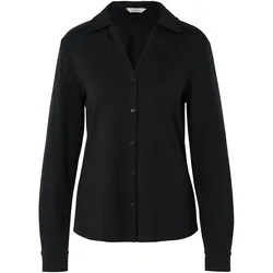Tchibo - Blusenshirt mit Knopfleiste - Damen - Gr. M - schwarz
