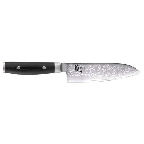 Yaxell Santoku Mes Ran 16,5 cm - 69 laags roestvrij damast staal - Canvas Micarta heft