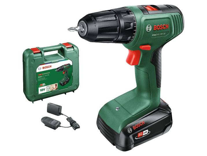 Perceuse-visseuse sans fil 18V-40 - BOSCH VERT - avec une batterie 18V 2Ah - chargeur - coffret - 06039D8003