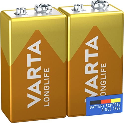 VARTA Longlife Alkaline 9V Batterijen, 2 stuks