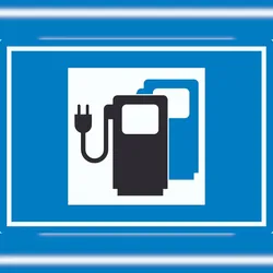 HB-Druck Ladestation Elektrofahrzeuge Symbol Aufkleber A6 (105x148mm)