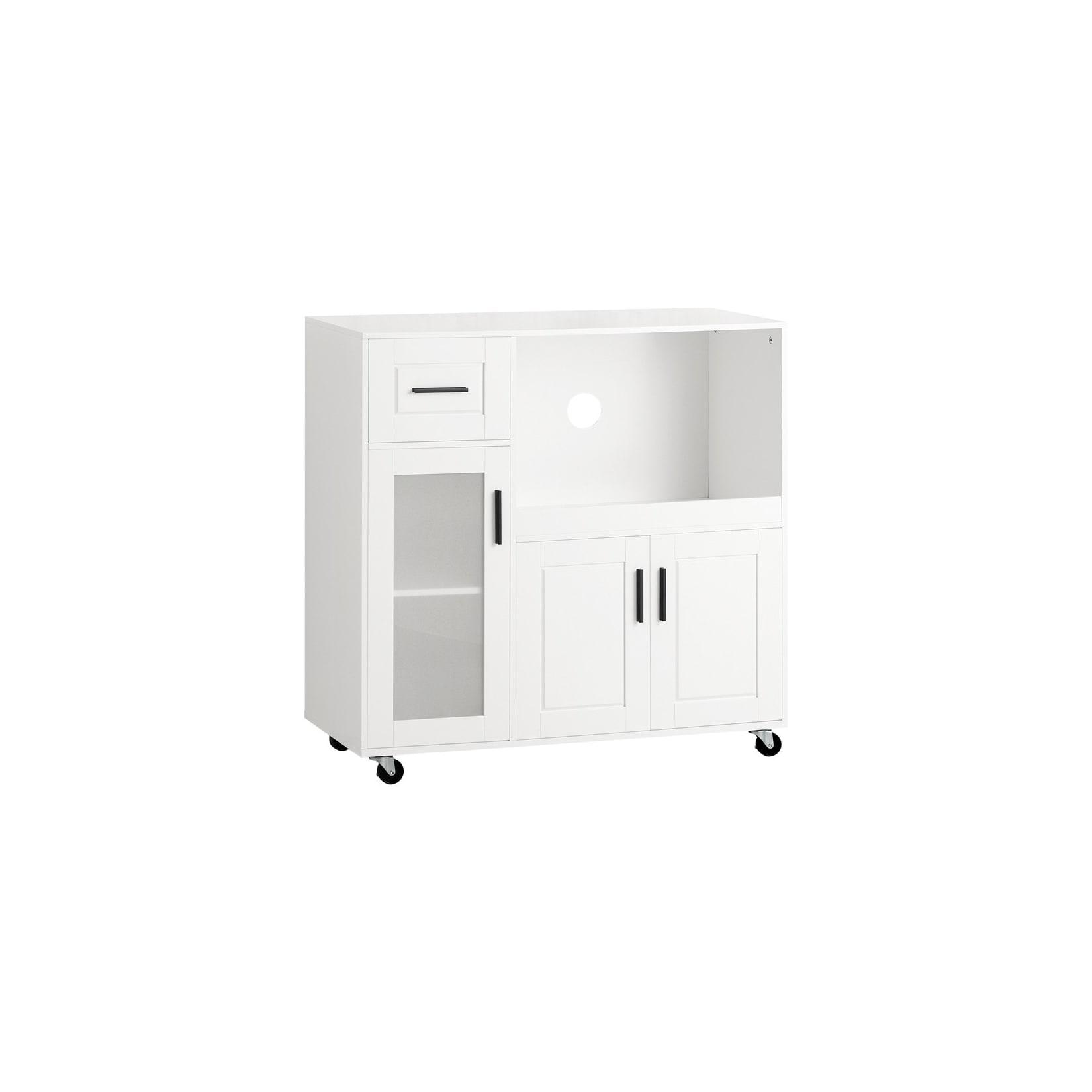 SoBuy Kücheninsel mit 1 Schublade Weiß Modern