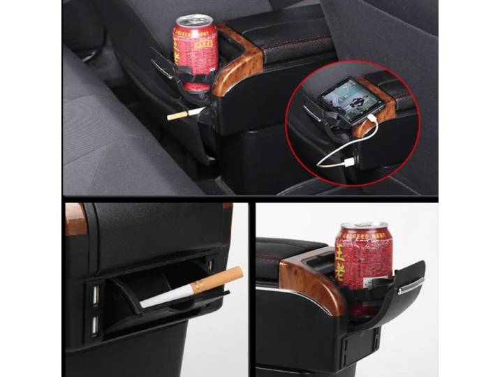 Pour Nissan Sunny Versa, boîte d'accoudoir centrale à double ouverture, pièce de modification d'origine dédiée, avec chargement USB.