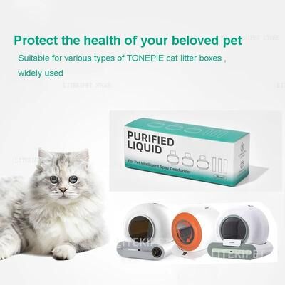 Inspired Living TONEPIE Smart Cat Litter Box Deodorizing & Sterilizing Concentrate Automatic Self Clean Odor Control Solution TONEPIE Smart Cat Litter Box Deodorizing & Sterilizing Concentrate Automatic Self Clean Odor Control Solution